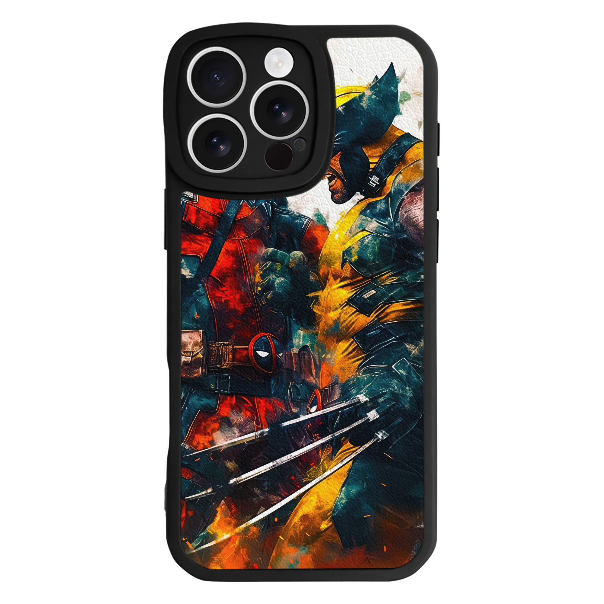 （画像用） Deadpool デッドプール 【iPhone 16シリーズ対応】シリコンスマホケース（レザー調） 材質：シリコン